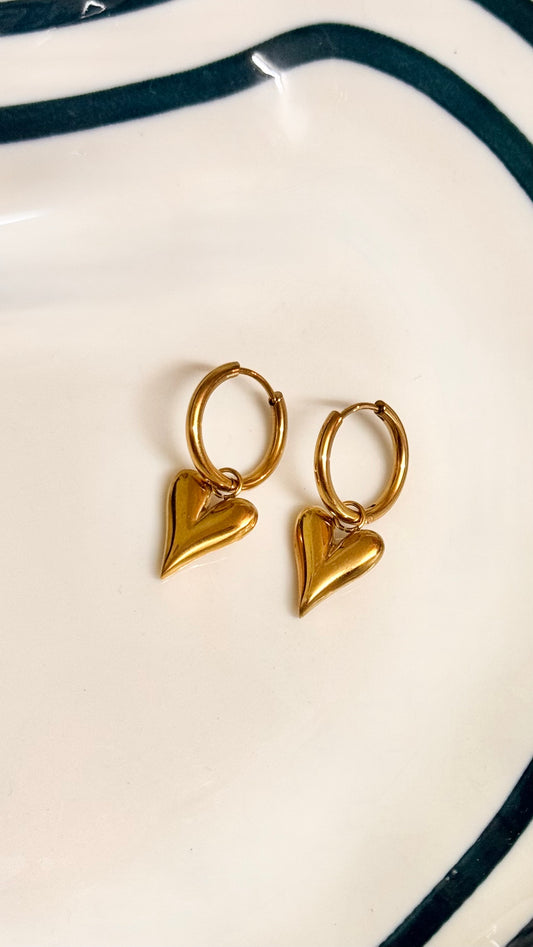 Golden Heartfelt Earrings