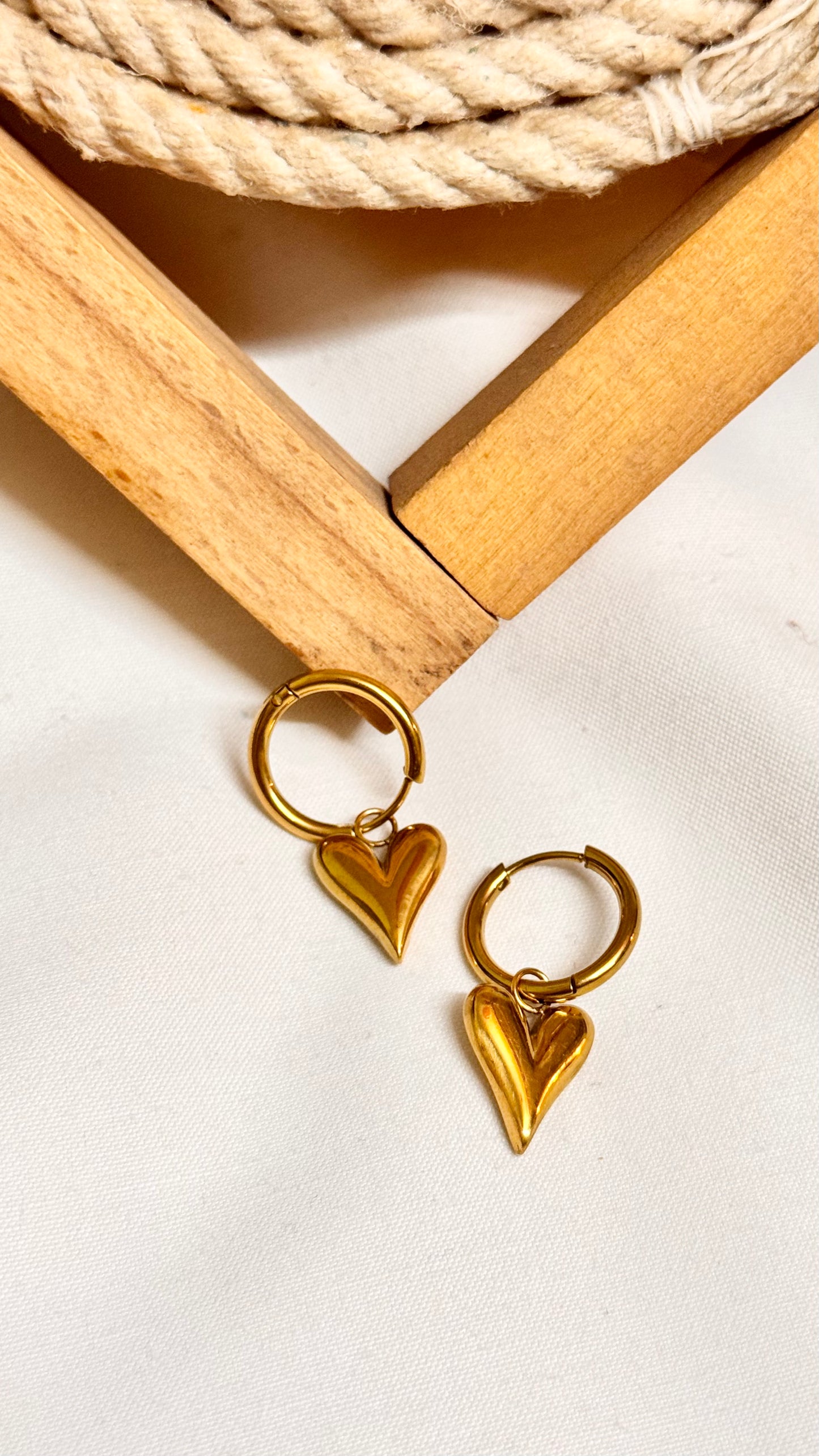 Golden Heartfelt Earrings