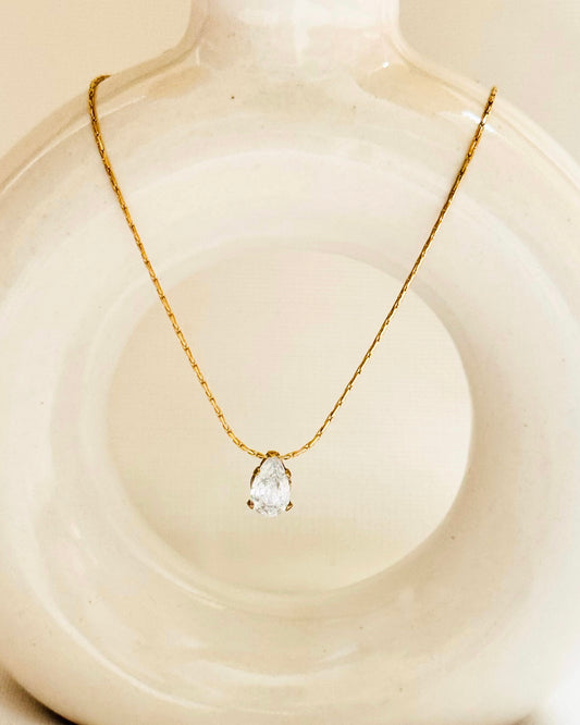 Drop Solitaire Pendant(Anti-Tarnish)