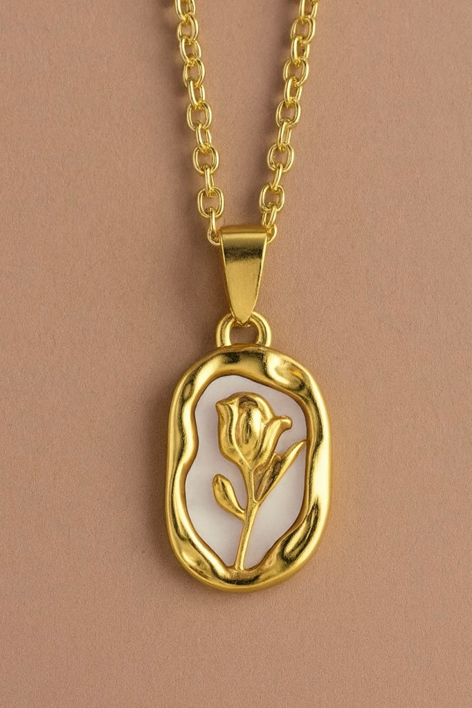 Golden Bloom Pendant(Anti-Tarnish)