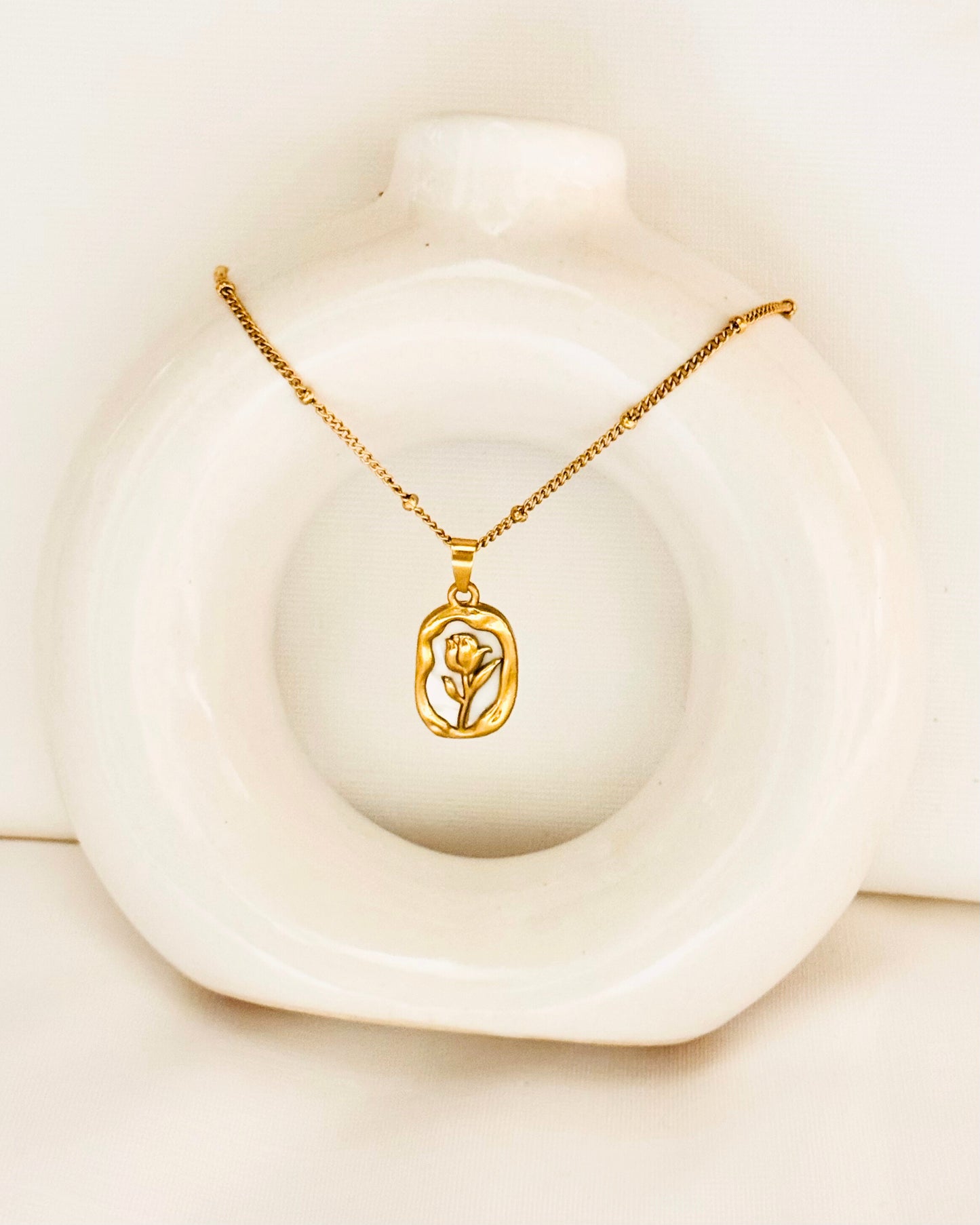 Golden Bloom Pendant(Anti-Tarnish)