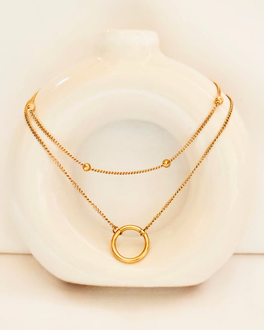 Golden Orbit Pendent(Anti-Tarnish)