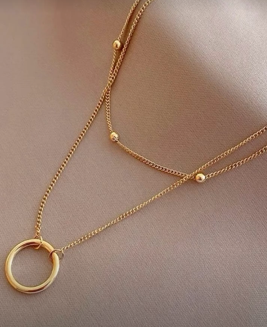 Golden Orbit Pendent(Anti-Tarnish)