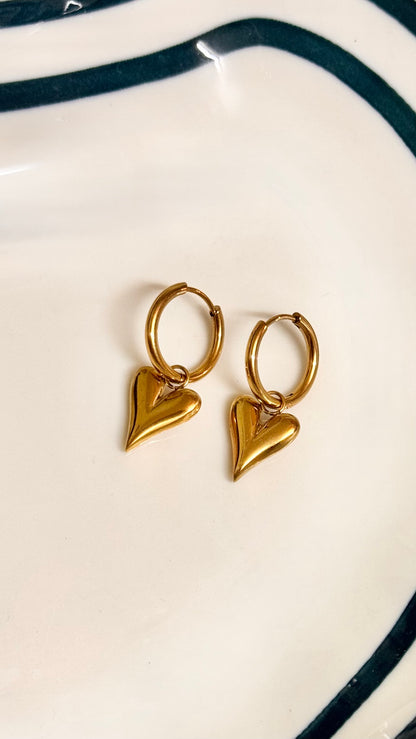 Golden Heartfelt Earrings