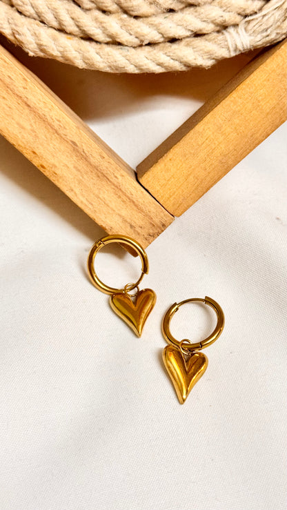 Golden Heartfelt Earrings