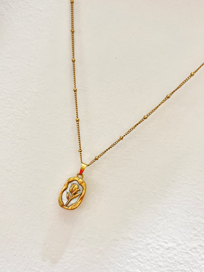 Golden Bloom Pendant(Anti-Tarnish)