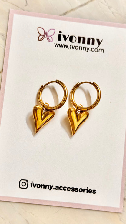 Golden Heartfelt Earrings