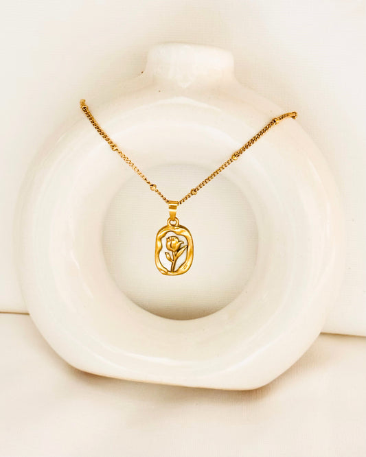 Golden Bloom Pendant(Anti-Tarnish)